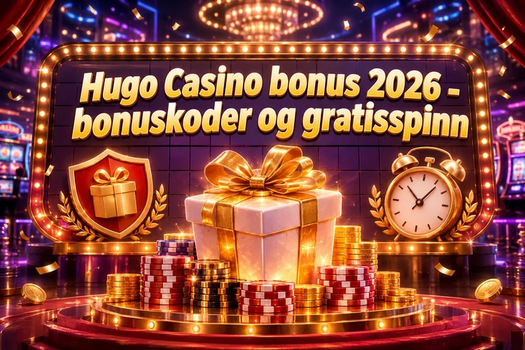 Hugo Casino bonus 2026 - bonuskoder og gratisspinn